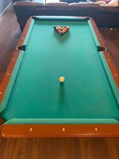 Vintage wooden  7’ x 4’ Pool Table