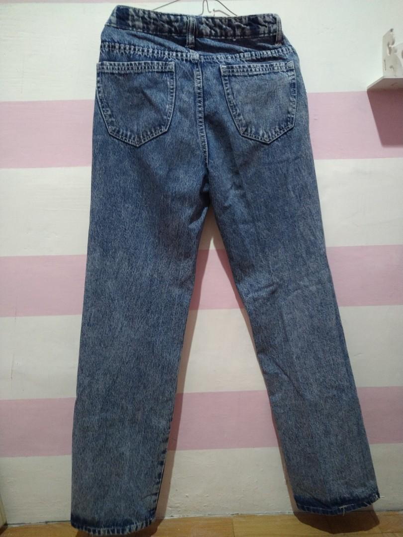 Wide Leg Jeans, Fesyen Wanita, Pakaian 