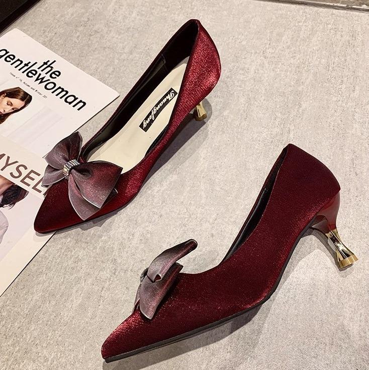 Red shoes with best sale gold heels