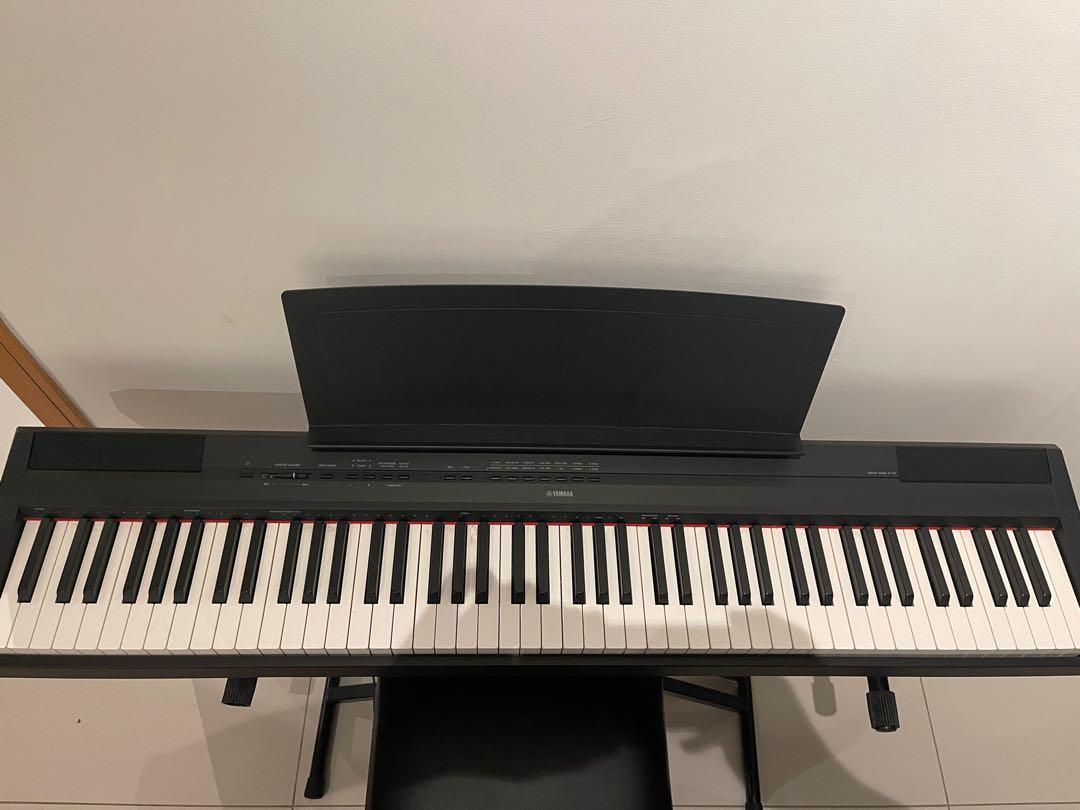 Yamaha P115 digital piano keyboard with stand and stool and headphone, Hobbies & Toys, Music