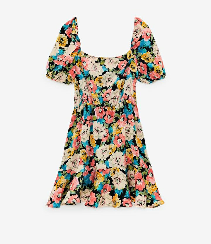 Zara Floral Dress, Women's Fashion, Dresses & Sets, Dresses on Carousell