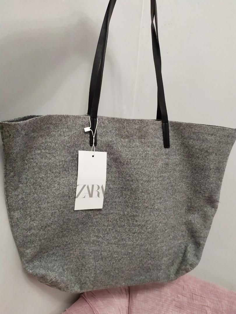 Zara felt store tote bag