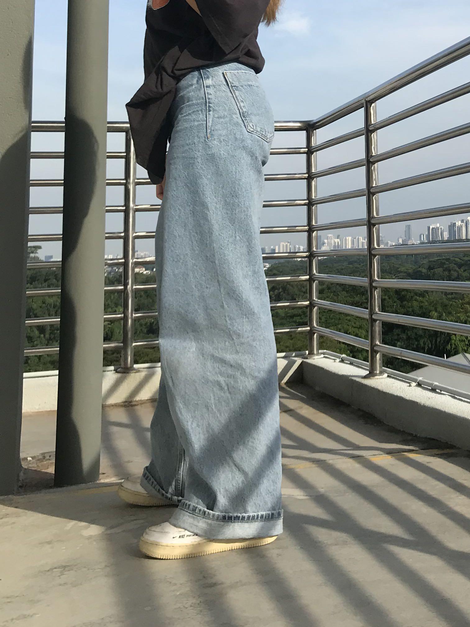 zara wide leg jeans outfit