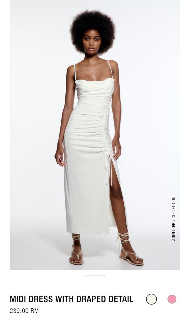 Ruched dress zara cheap