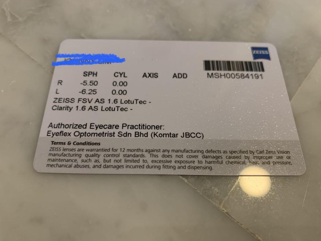 ZEISS Authentic Lenses with certificate, Women's Fashion, Watches