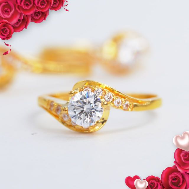 Gemstone ring top design for female