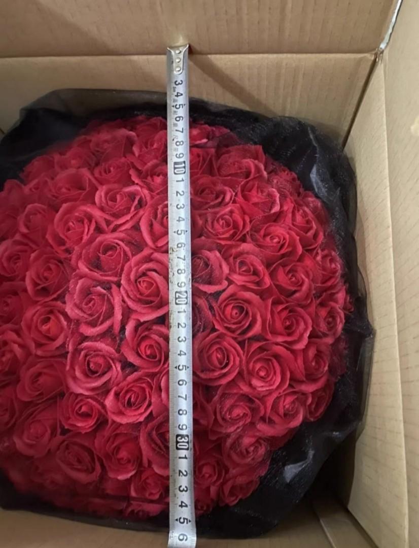 99 roses/red rose/soap flower, Hobbies & Toys, Stationery & Craft, Flowers  & Bouquets on Carousell