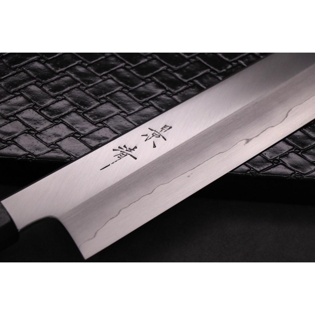 🇯🇵景清切付劍形和牛刀銀三鋼240mm + 黑石目刀鞘💓 黑漆柄💓 日本高級 