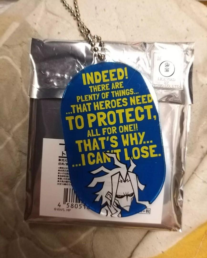 我的英雄學院歐爾麥特allmight 名言掛件 興趣及遊戲 收藏品及紀念品 古董收藏 Carousell