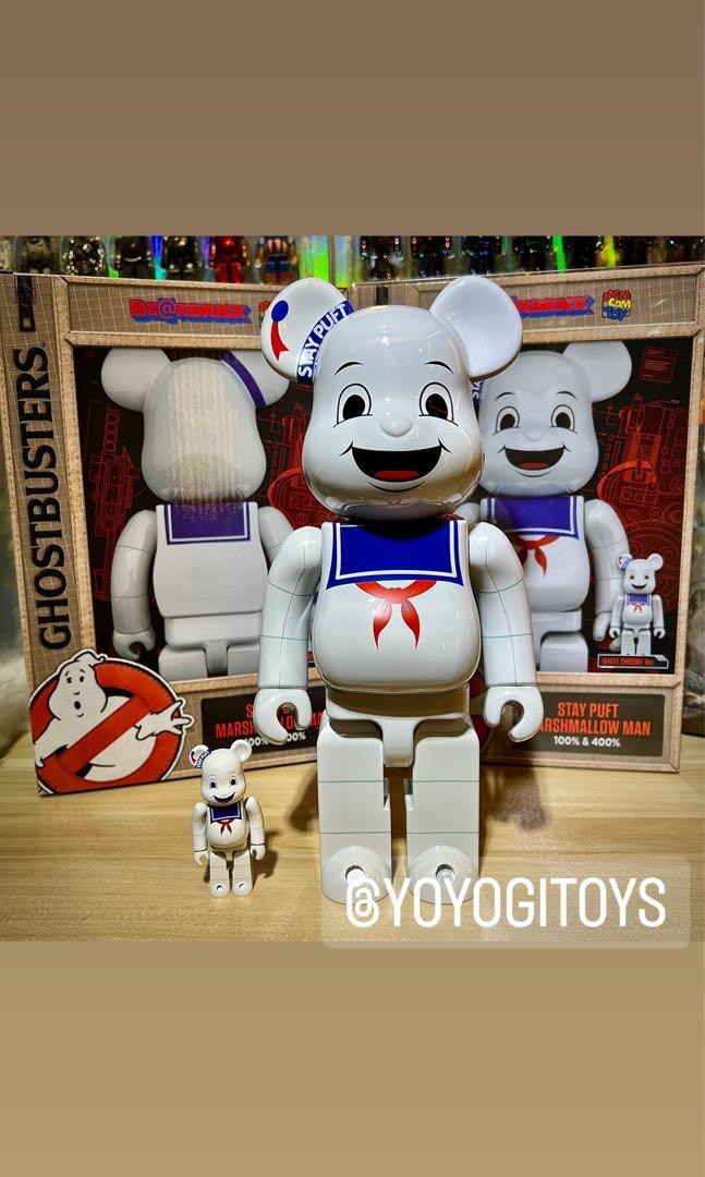 現貨MEDICOM BE@RBRICK STAY PUFT MARSHMALLOW MAN WHITE CHROME Ver 