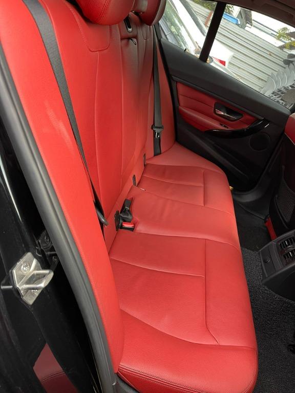 Bmw f30 hot sale red leather seats