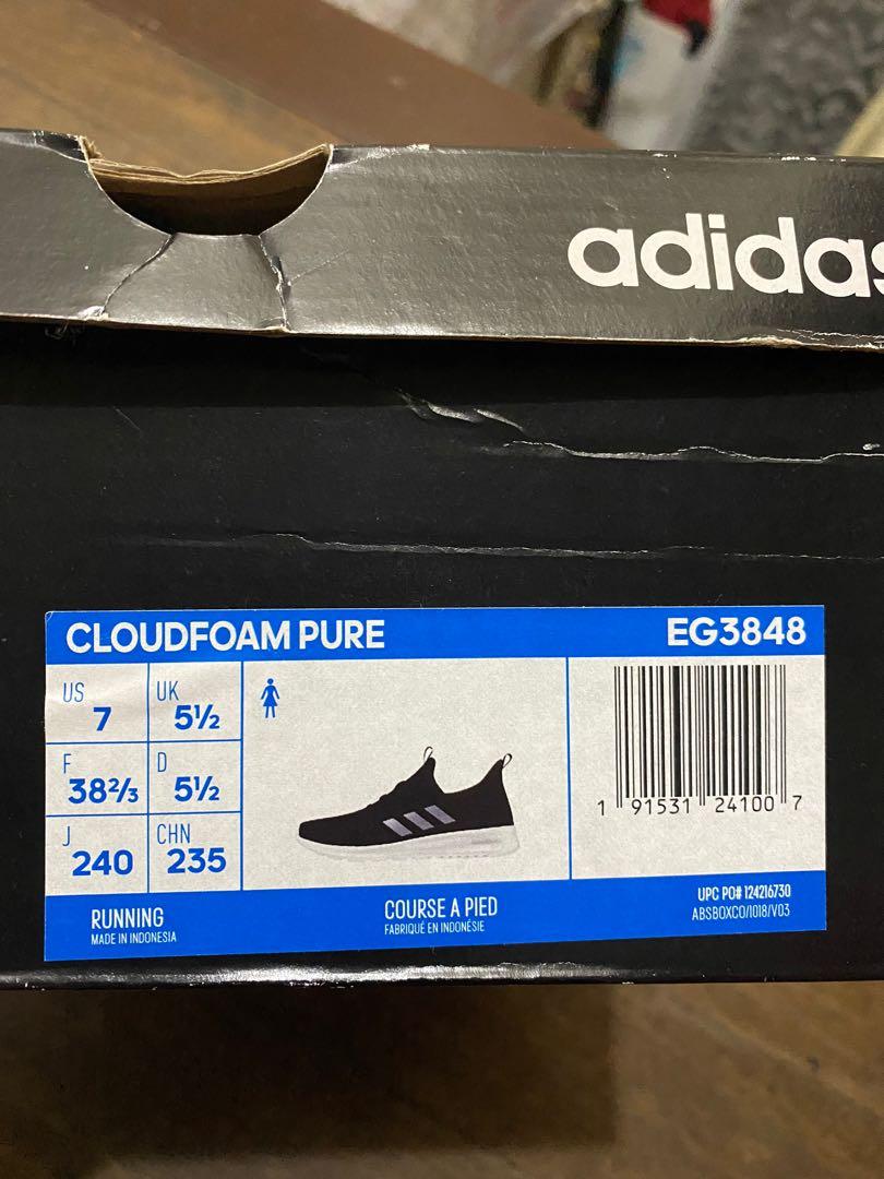 Adidas Cloudfoam Pure Black Women s Fashion Footwear Sneakers