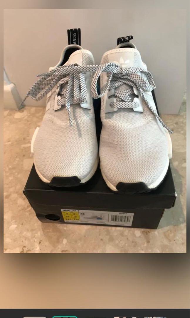 Adidas NMD R1 J light Grey Blue Men s Fashion Footwear