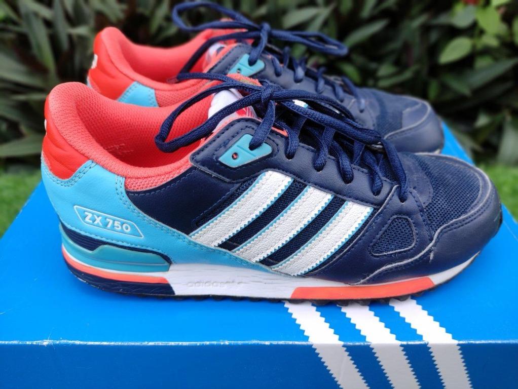 Adidas zx 750 navy blue orange hot sale