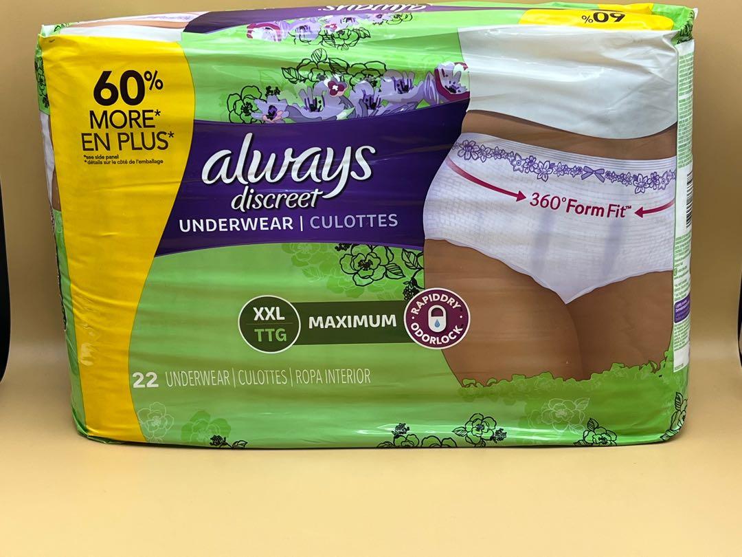 Always Discreet Underwear XXL- 22pxcs, Beauty & Personal Care