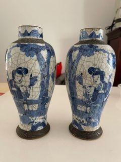Antique Crackleware Vase