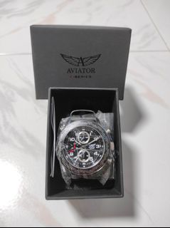 Aviator f series world time tachymetre hotsell chronograph watch