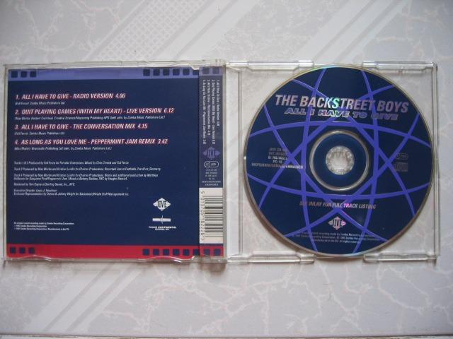 Backstreet Boys - All I Have To Give CD Single (EU版), 興趣及遊戲