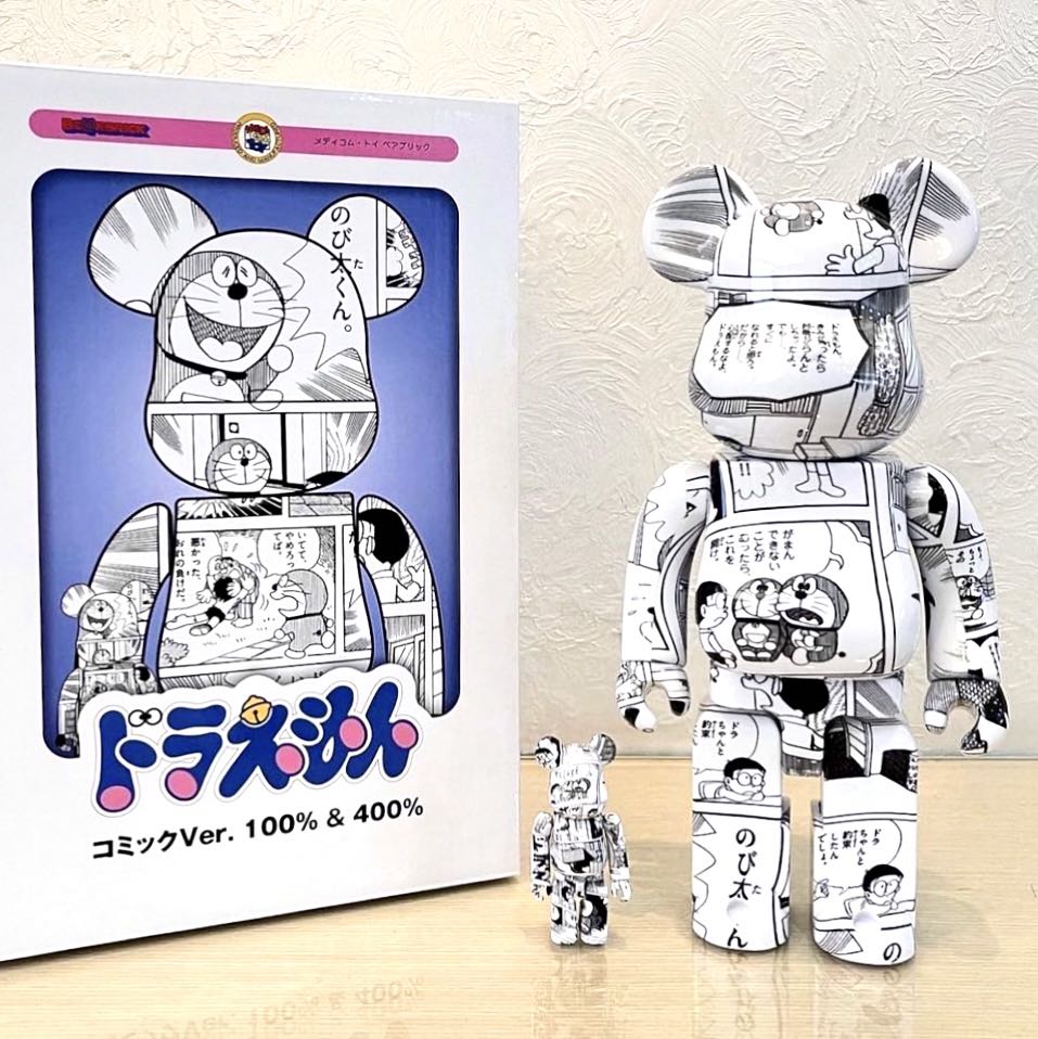Bearbrick Doraemon Comic 100% & 400%, 興趣及遊戲, 玩具& 遊戲