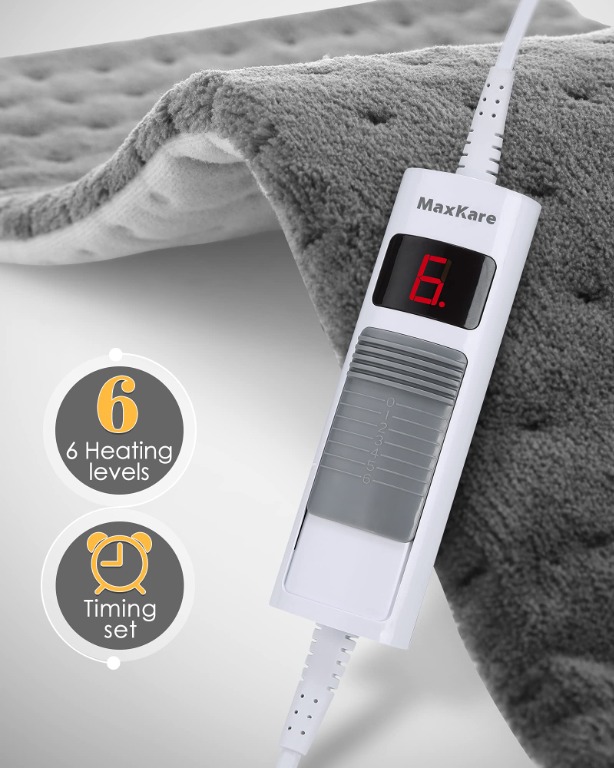 [BNIB] MaxKare (HP16001B) Electric Heating Pad for Back Flannel with 6
