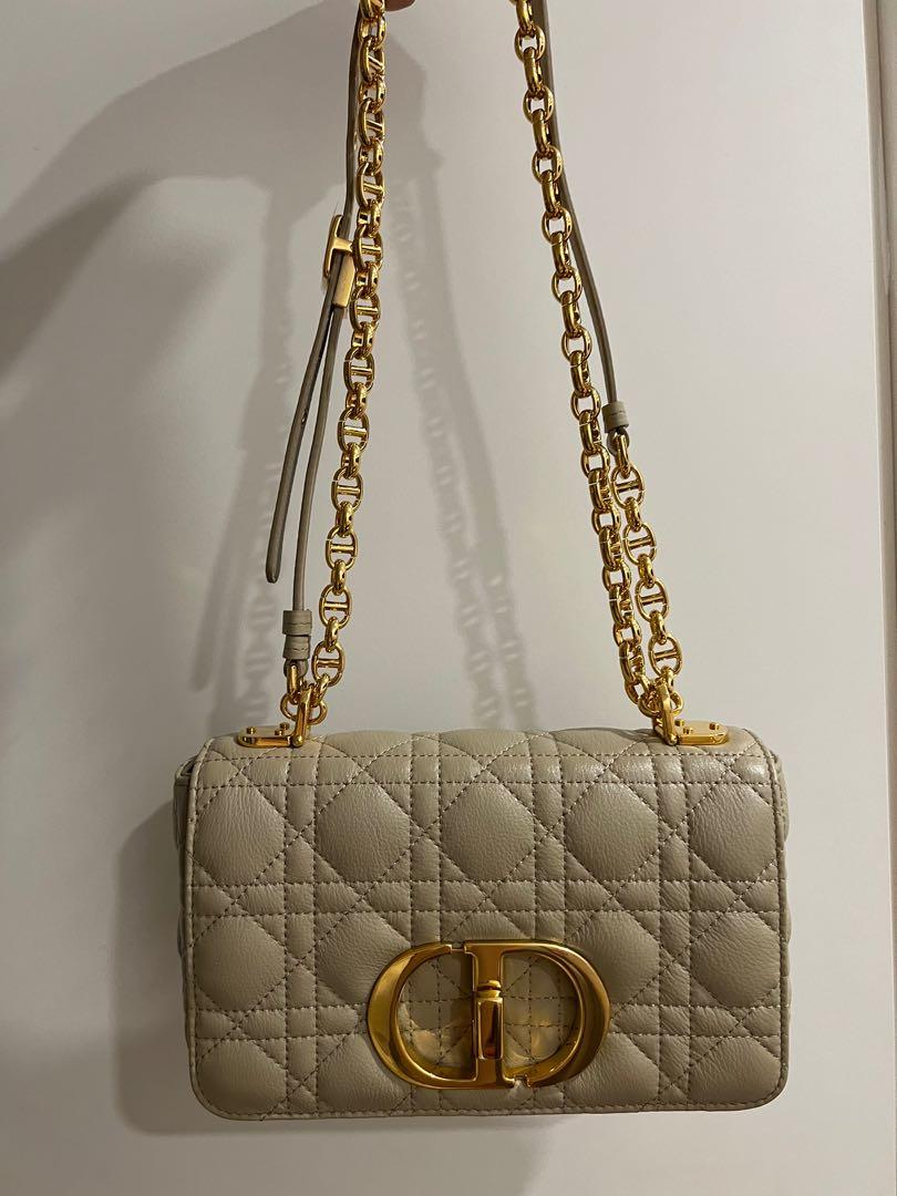 Christian Dior Beige Cannage Quilted Patent Leather Large Lady Dior Bag   Yoogis Closet
