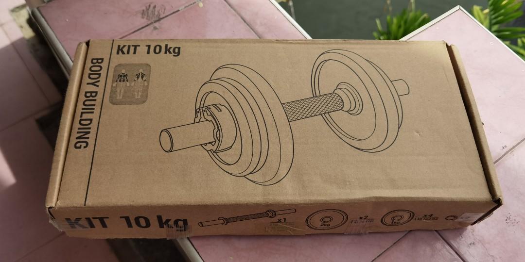Body building kit 10kgs, Sports Equipment, Exercise & Fitness, Weights