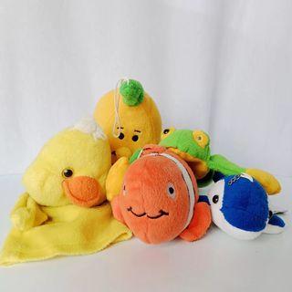 Boneka Preloved / Bekas / Second | Boneka Tangan Bebek | Boneka Nemo | Boneka Lumba-lumba Lucu | Boneka Kodok | Boneka Pisang Kecil