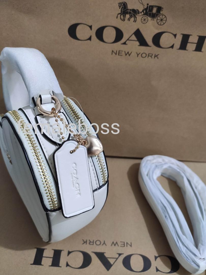Coach Heart Crossbody Bag Quilting White C5119