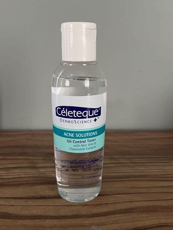Celeteque Acne Solutions Oil Control Toner (Category: Face Care) located in Binan City. Submitted by teysalamat (Listing ID 1166715355, Image 1). Description: 95% full rfs: i have another toner na hehe 05/2024 exp.