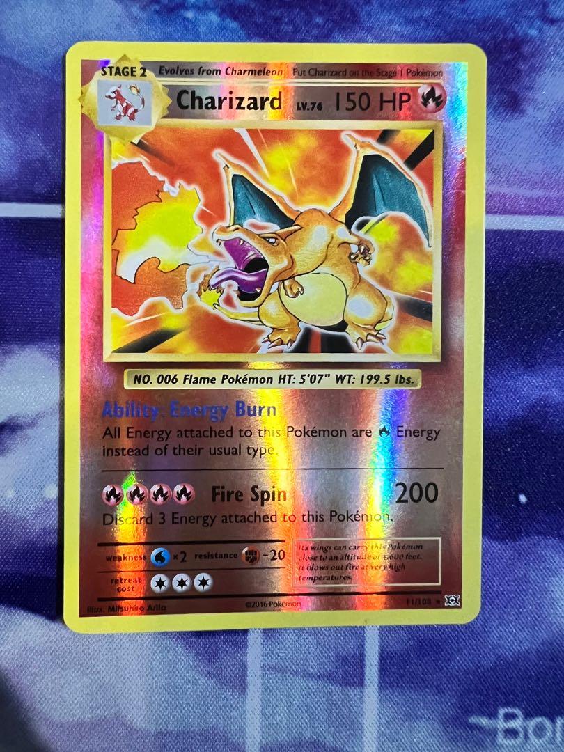 Charizard reverse Holo base set reprint xy evolutions, Hobbies & Toys