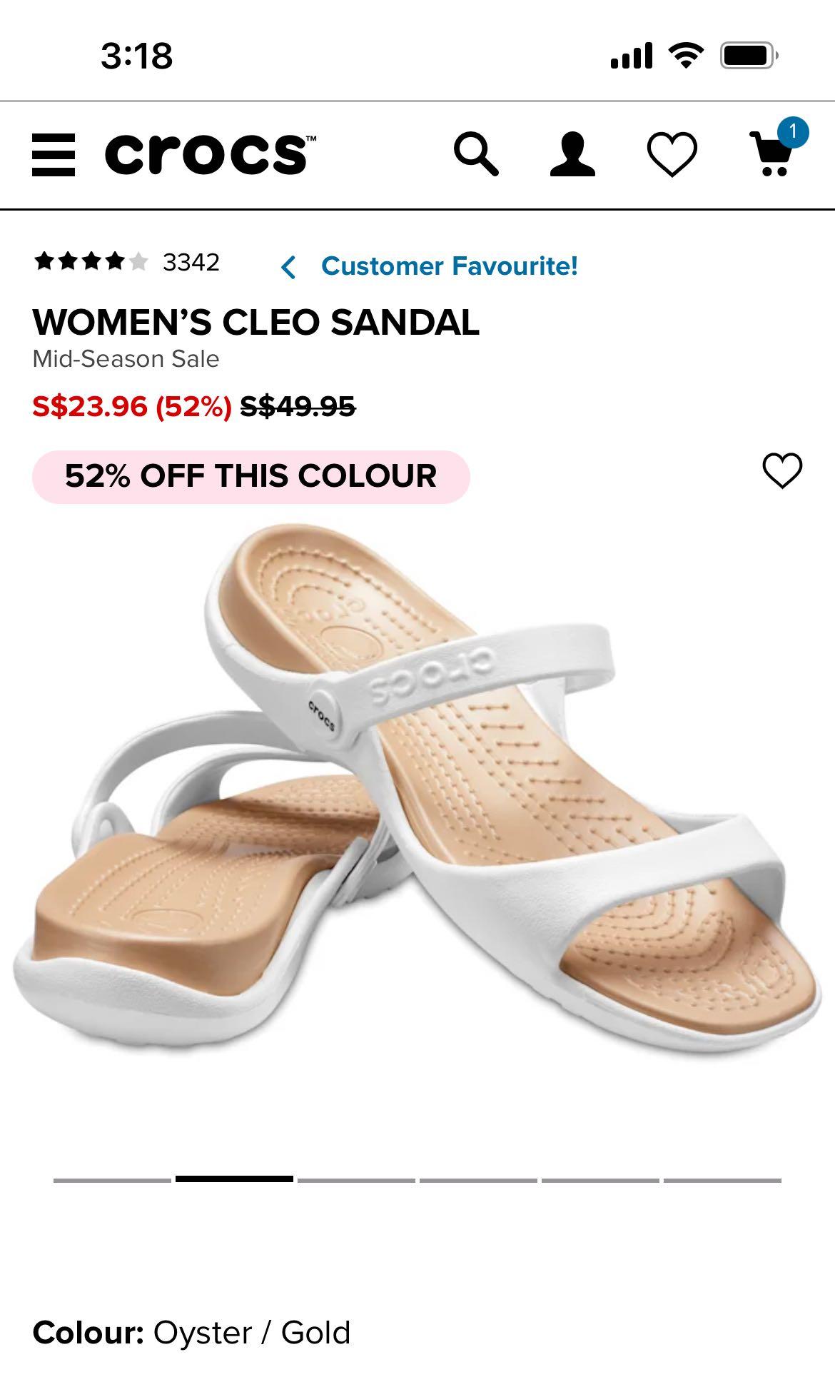 Cleo crocs sale size 6