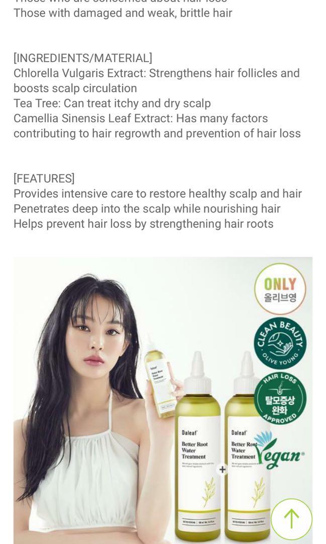 Daleaf Chlorella Better Root Hair Tonic, Beauty & Personal Care, Hair