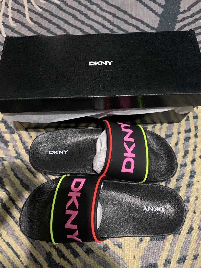 DKNY Slides S5 women, Women's Fashion, Footwear, Slippers and slides on ...