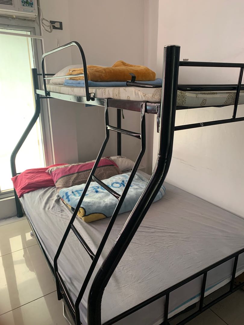 Double Deck bed with mattress, Furniture & Home Living, Furniture, Bed