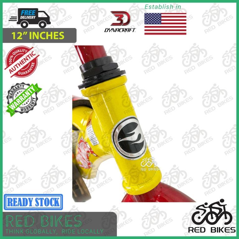 Dynacraft Hot Wheel 12" Bike Yellow / 100 Original, Sports Equipment