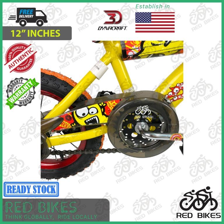 Dynacraft Hot Wheel 12" Bike Yellow / 100 Original, Sports Equipment