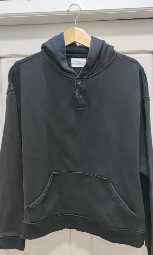 Fear of god henley hoodie cheap