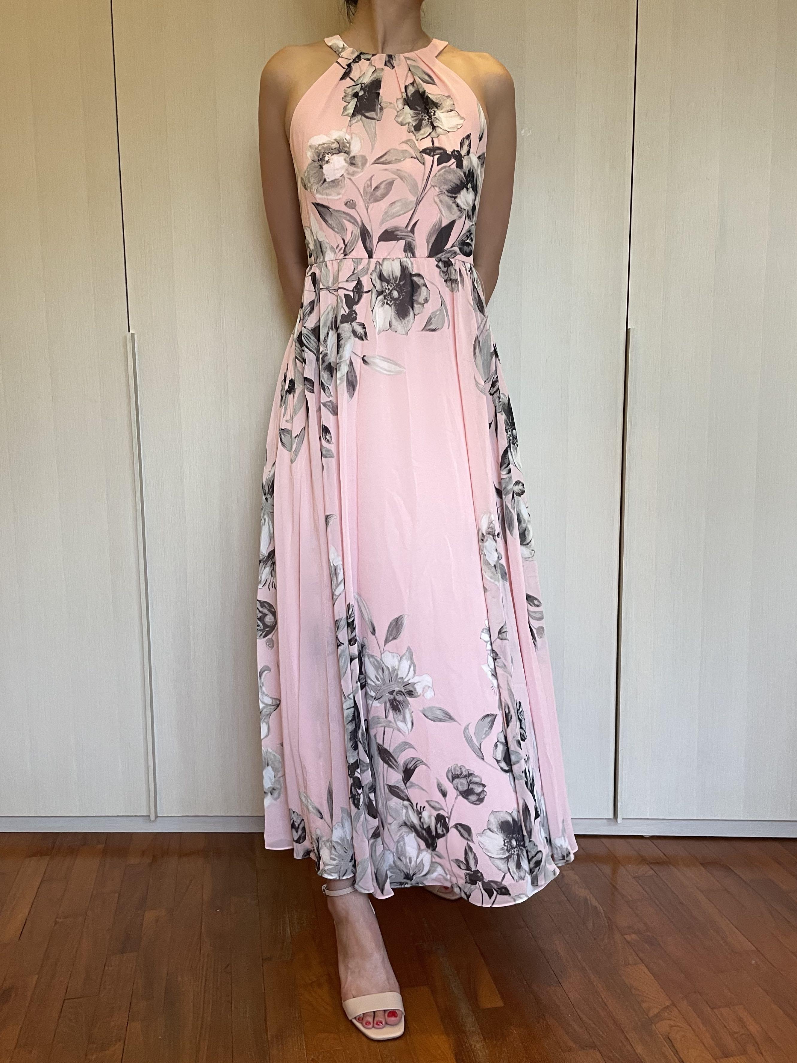 Floral Pink Maxi Dress Eliza J Women s Fashion Dresses Sets Dresses on Carousell