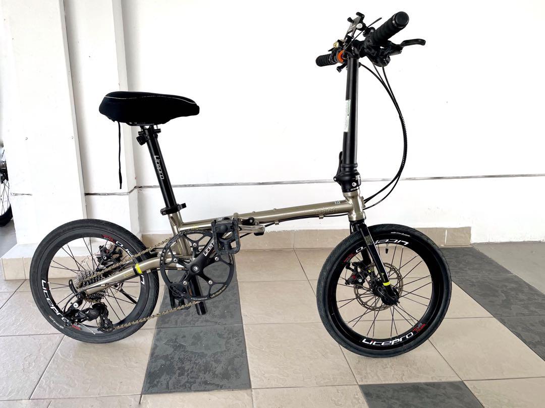 Fnhon gust FGD1618 foldable bicycle Titanium 9 kg Sensah 10 Speed