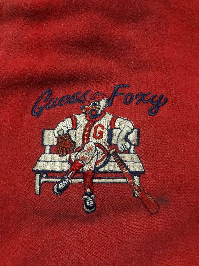 Guess Varsity Jacket Vintage, Fesyen Pria, Pakaian , Baju Luaran di