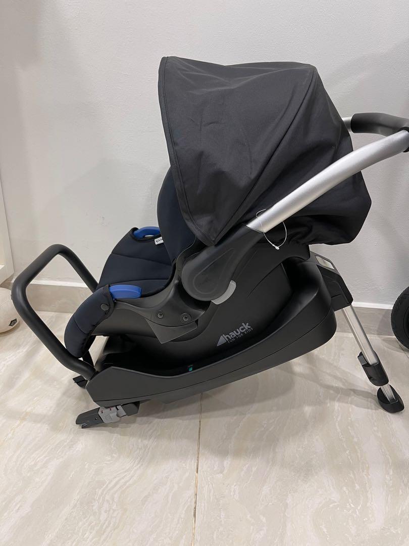 Hauck uptown + car seat + isofix base + adaptor, Babies & Kids, Going