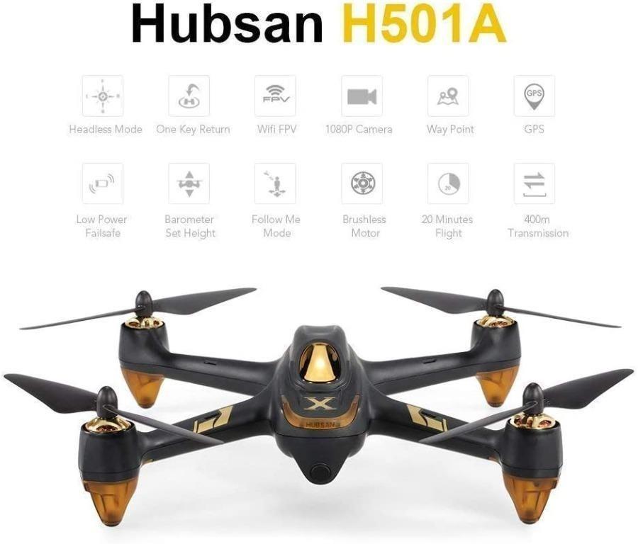 Hubsan H501A X4 WIFI Brushless FPV RC Quadcopter Drone with 1080P HD Camera GPS Waypoint RTF Headless Mode Photography Drones on Carousell