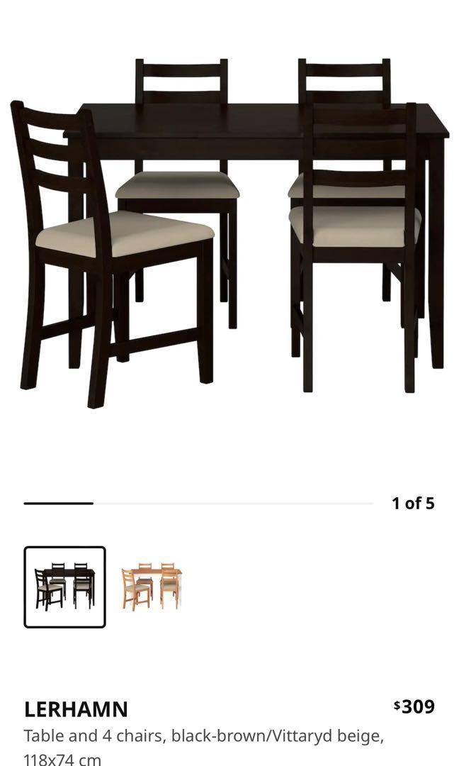 IKEA Dining Table Set with 4 chairs ikeadiningtable ikeadiningset