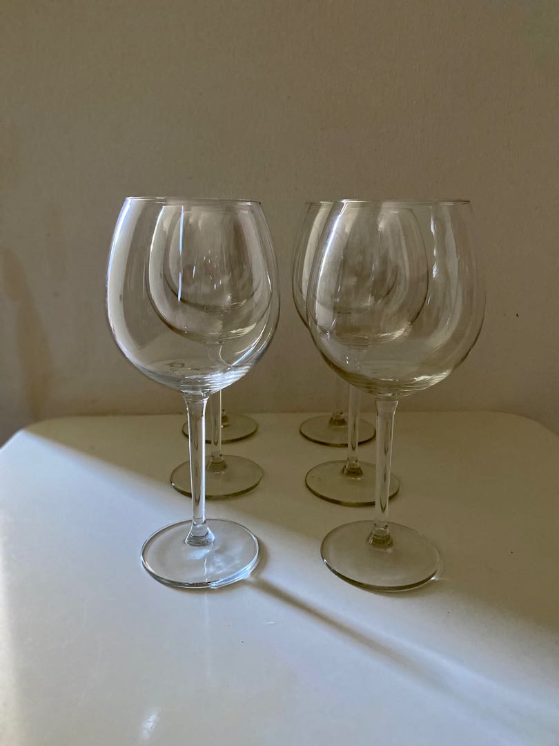 Ikea Large Wine Glasses x6, Furniture & Home Living, Kitchenware