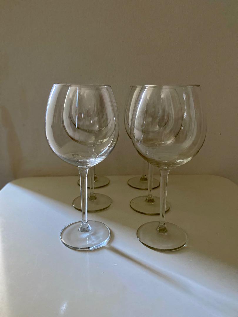 Ikea Large Wine Glasses x6, Furniture & Home Living, Kitchenware