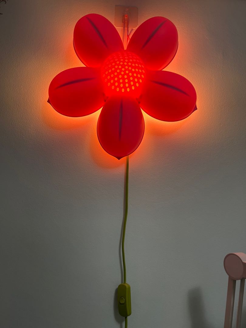 ikea flower wall light