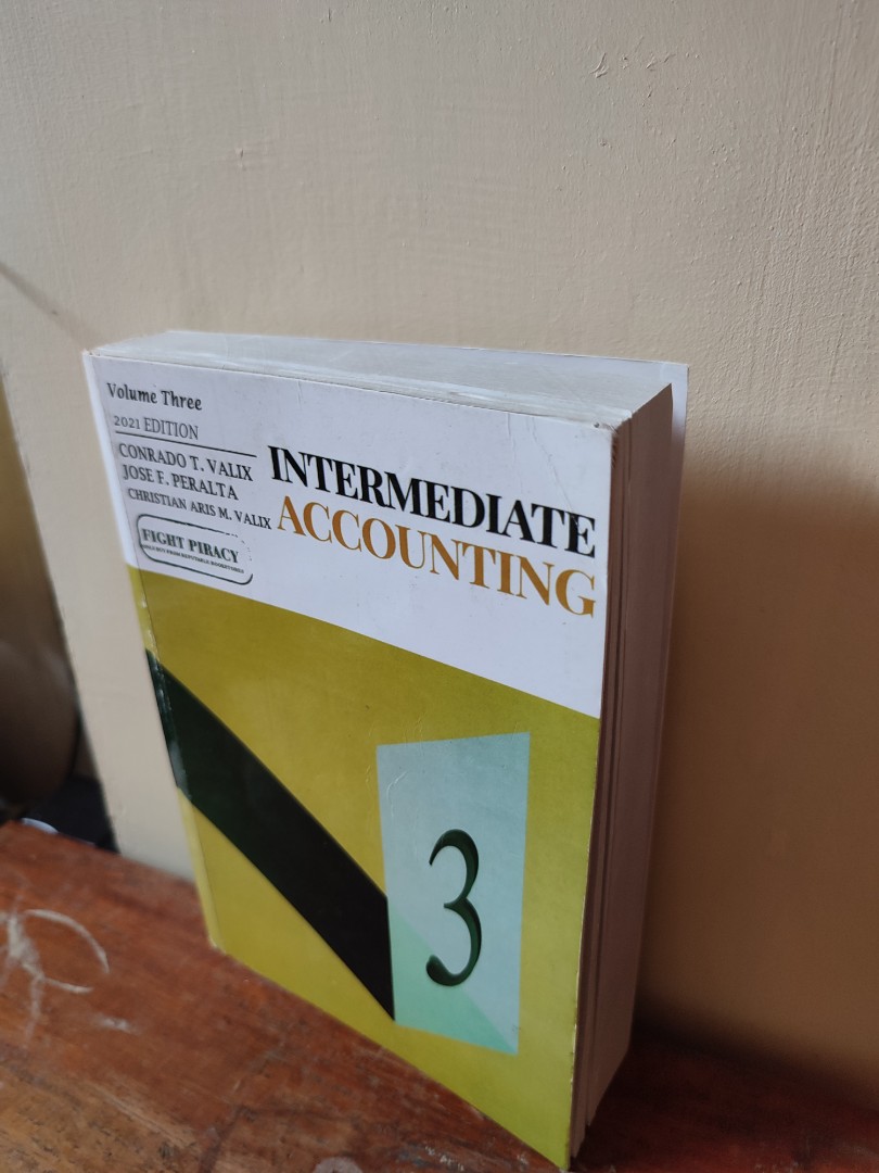 Intermediate Accounting Vol. 3 Valix 2021 Ed., Hobbies & Toys, Books
