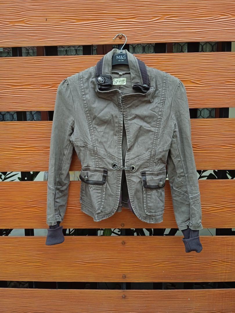 Jaket Jeans Levis thrift Denim, Fesyen 