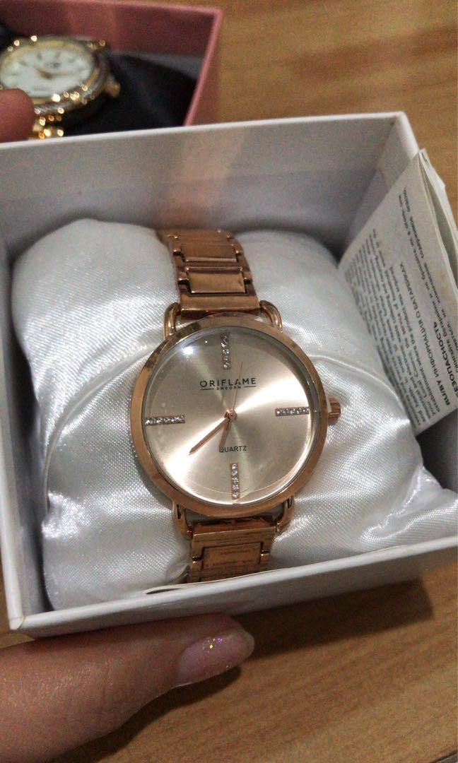 Jam tangan oriflame vajer watch jubilee watch rosegold tone watch