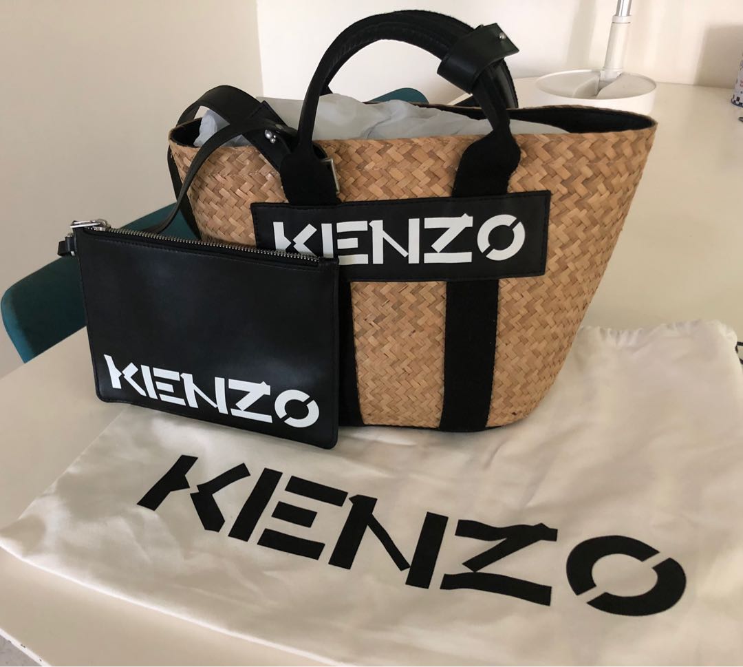Kenzo Raffia Tote Bag, Women's Fashion, Bags & Wallets, Tote Bags on
